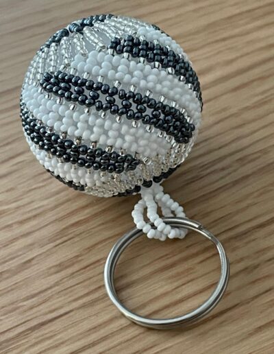 keyholder with white globe